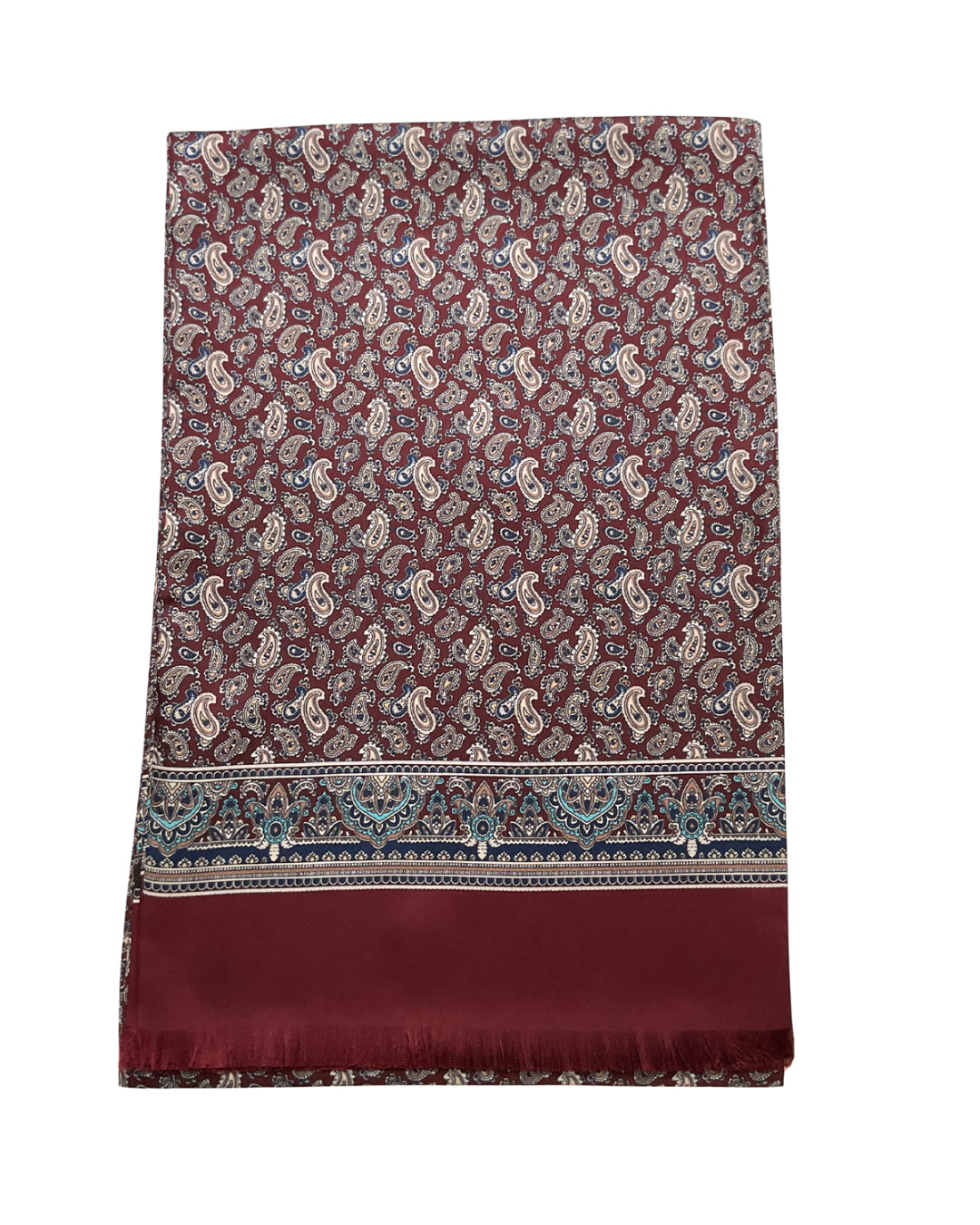 PAISLEY PRINT SILK SCARF