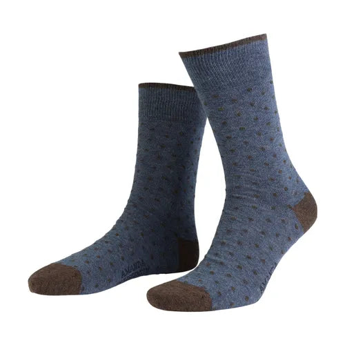 TRUE DOT SOCK DARK BLUE MELANGE