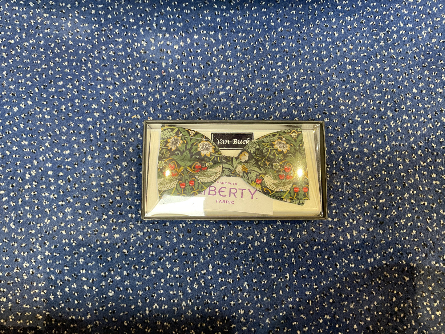 STRAWBERRY THIEF FOREST READY TIED BOW MADE WITH LIBERTY FABRIC