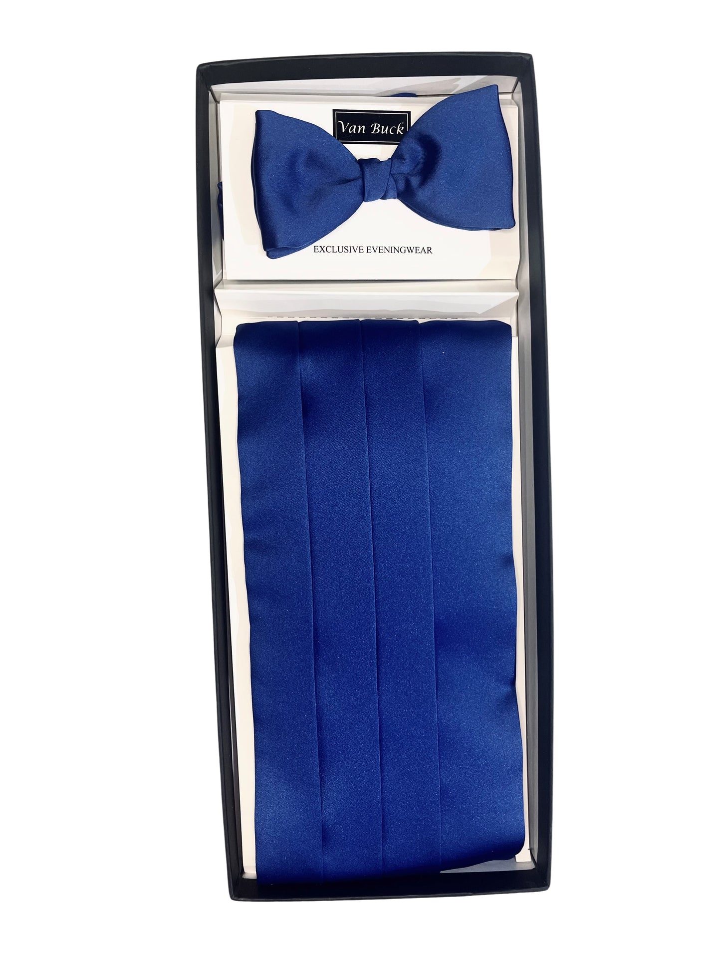 ROYAL BLUE BOW TIE AND CUMMERBUND SET