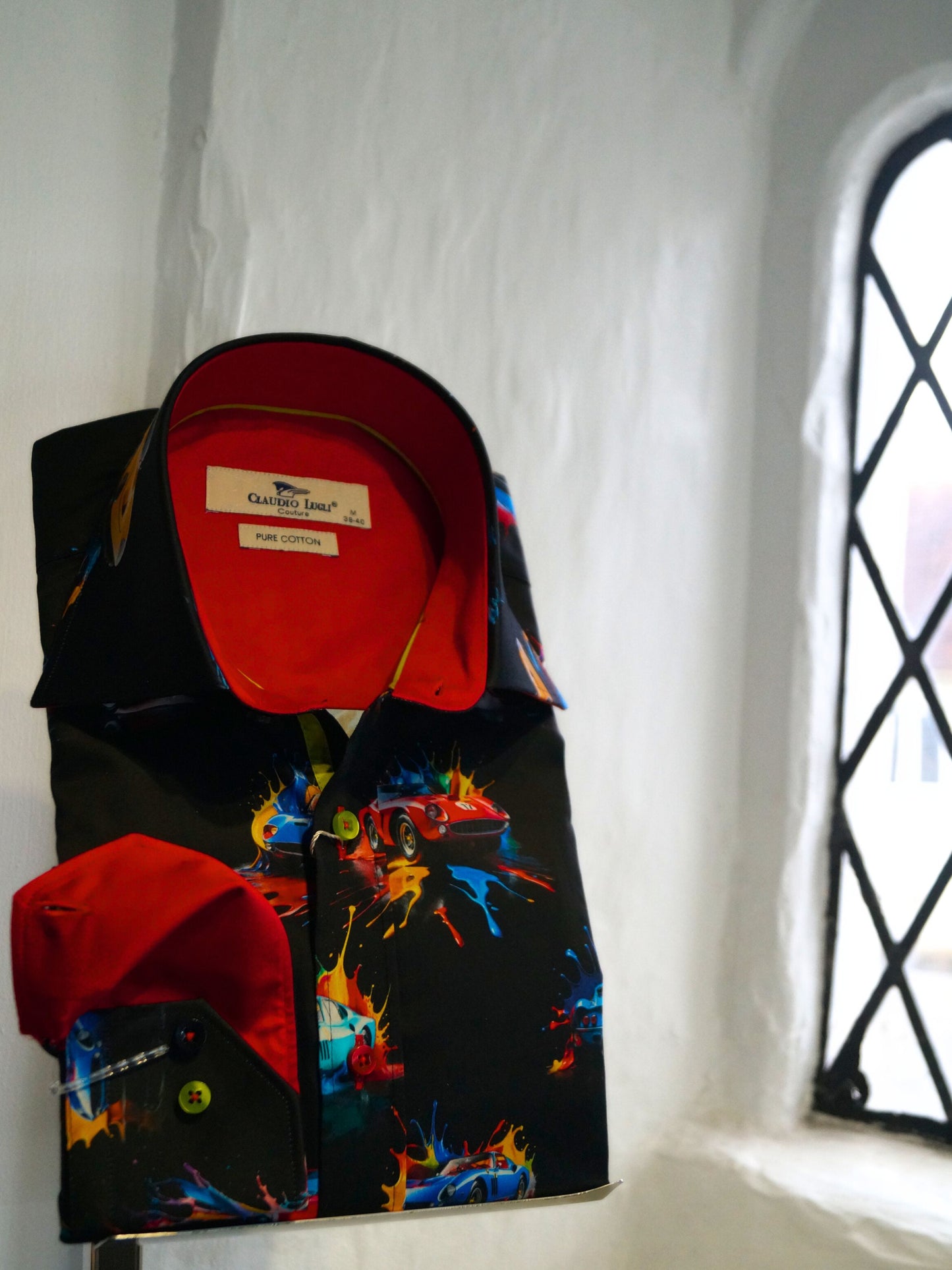 SPORTS CAR PRINT LONG SLEEVE SHIRT