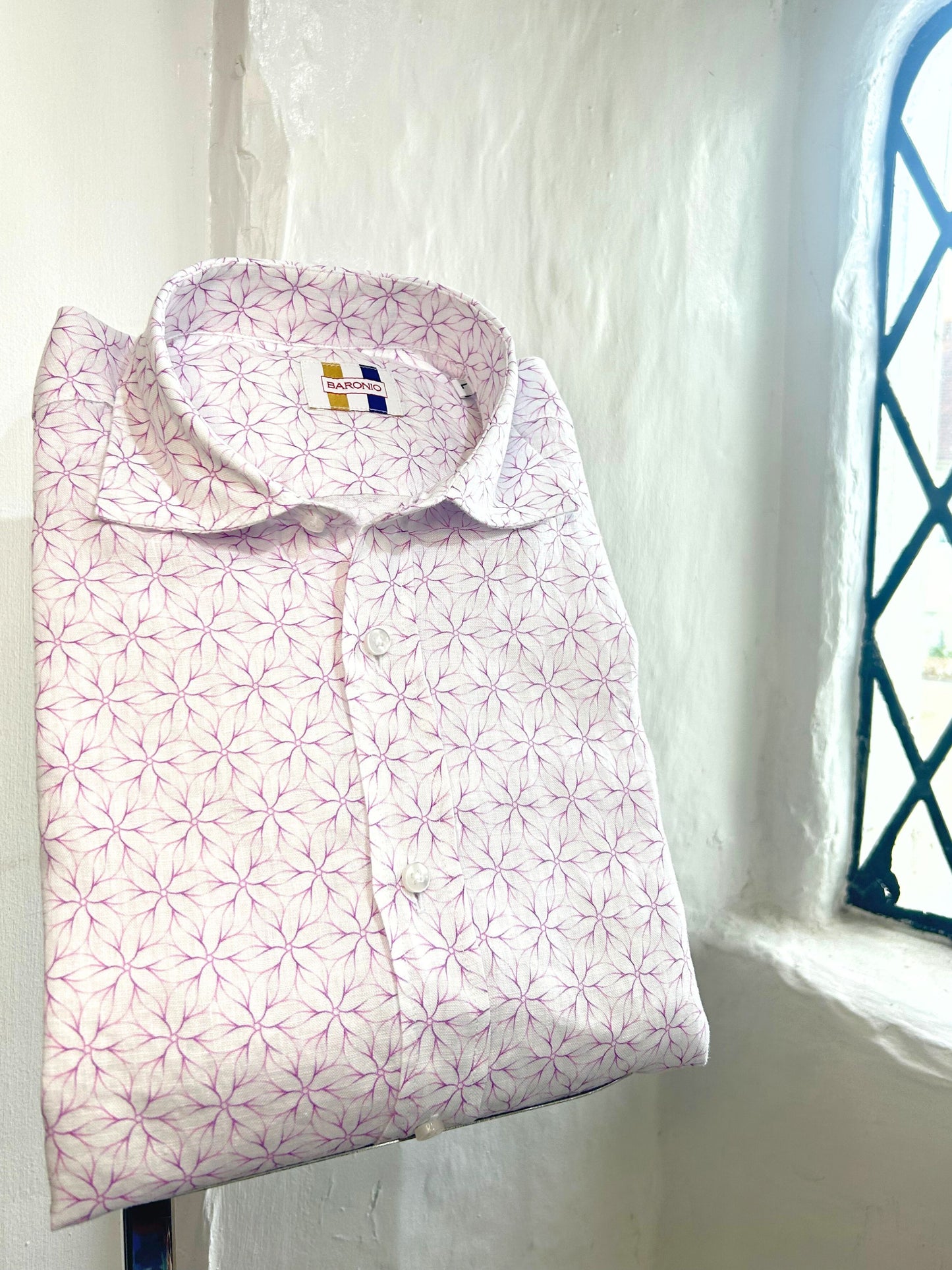 CAPRI PURPLE AND WHITE FLOWER SHIRT