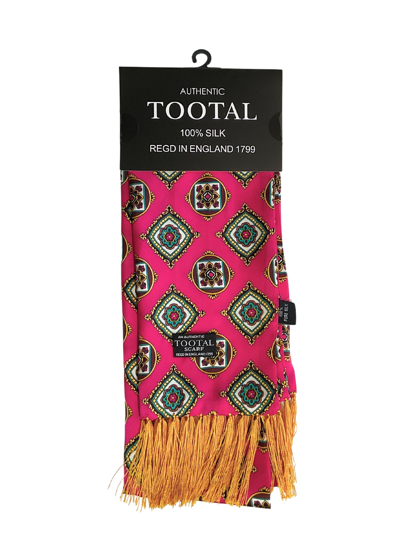 POMEGRANITE MEDALLION SILK SCARF