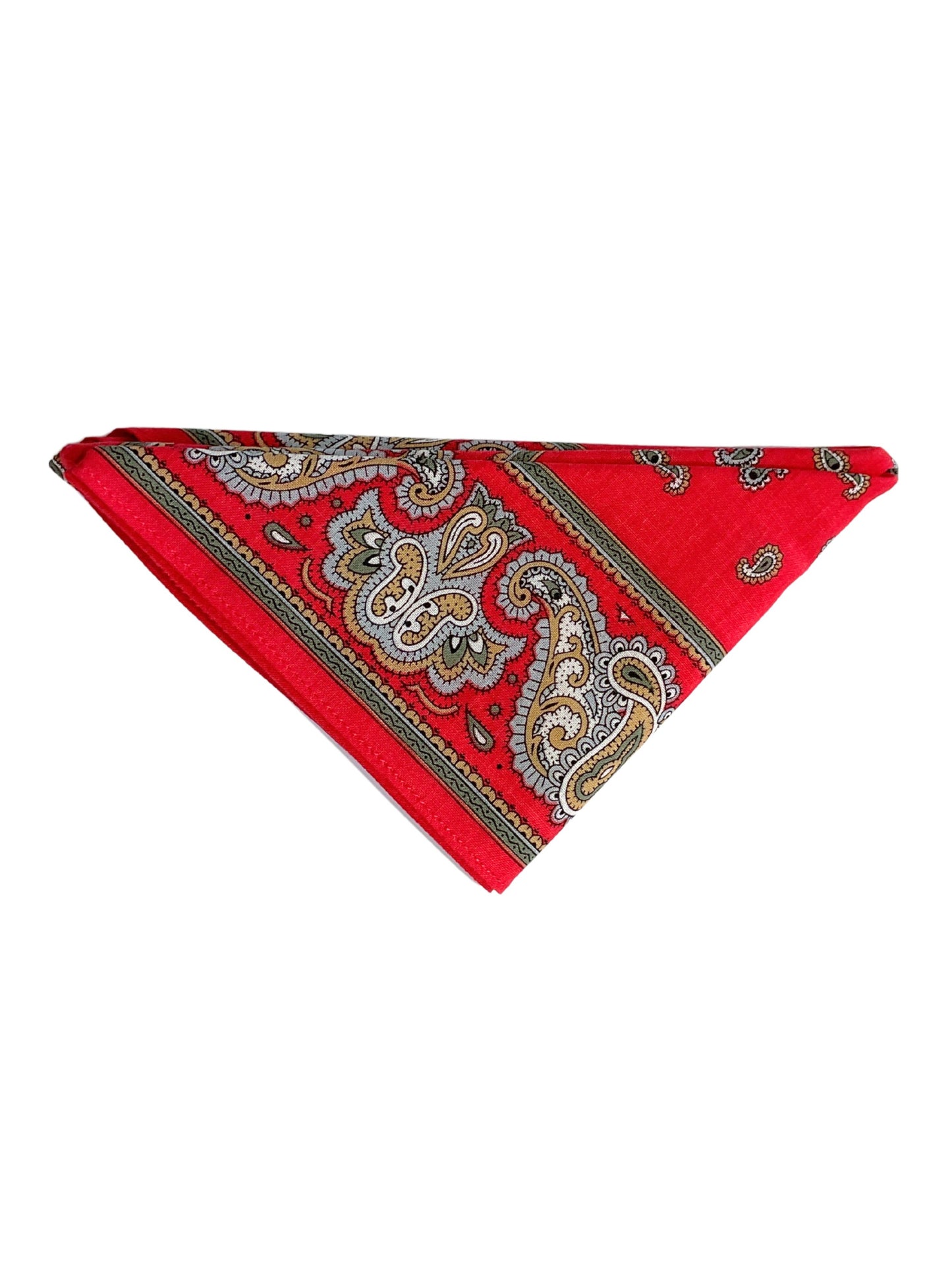 RED PINE PAISLEY BANDANA
