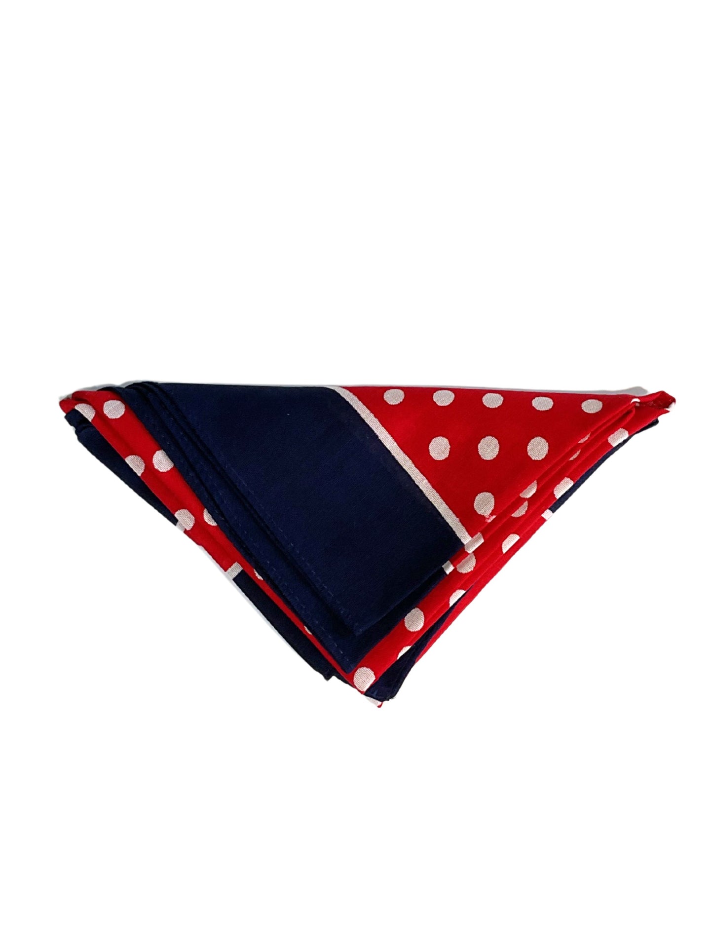 RED/WHITE SPOT WITH NAVY BORDER