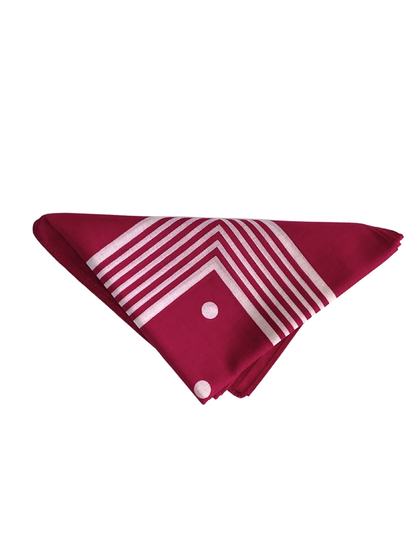 LARGE SPOT BURGUNDY BANDANA