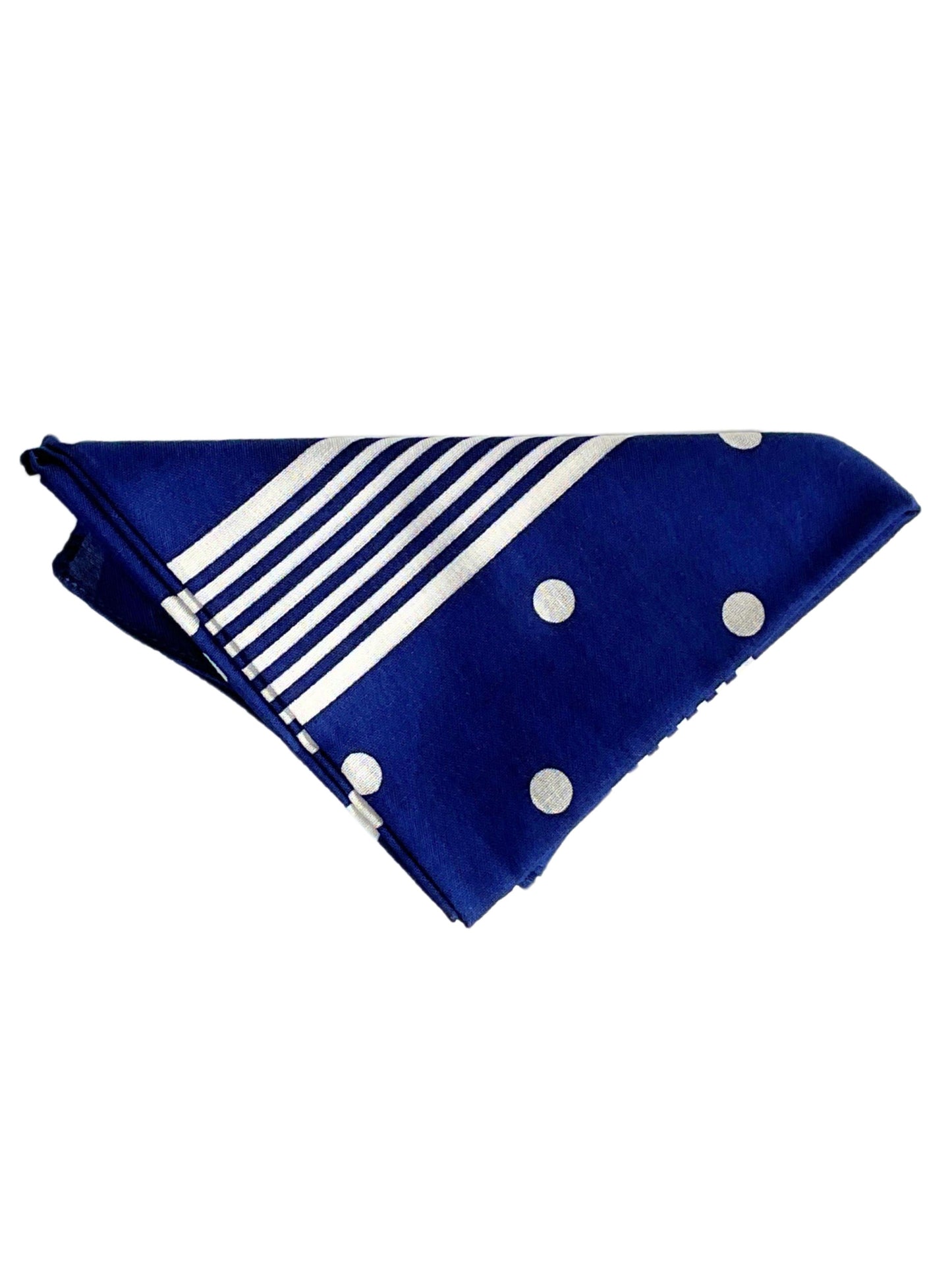 LARGE SPOT NAVY BANDANA
