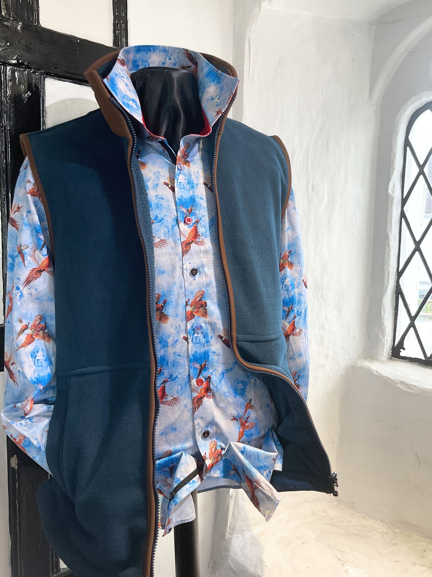 AYLSHAM BLUE STEEL FLEECE GILET