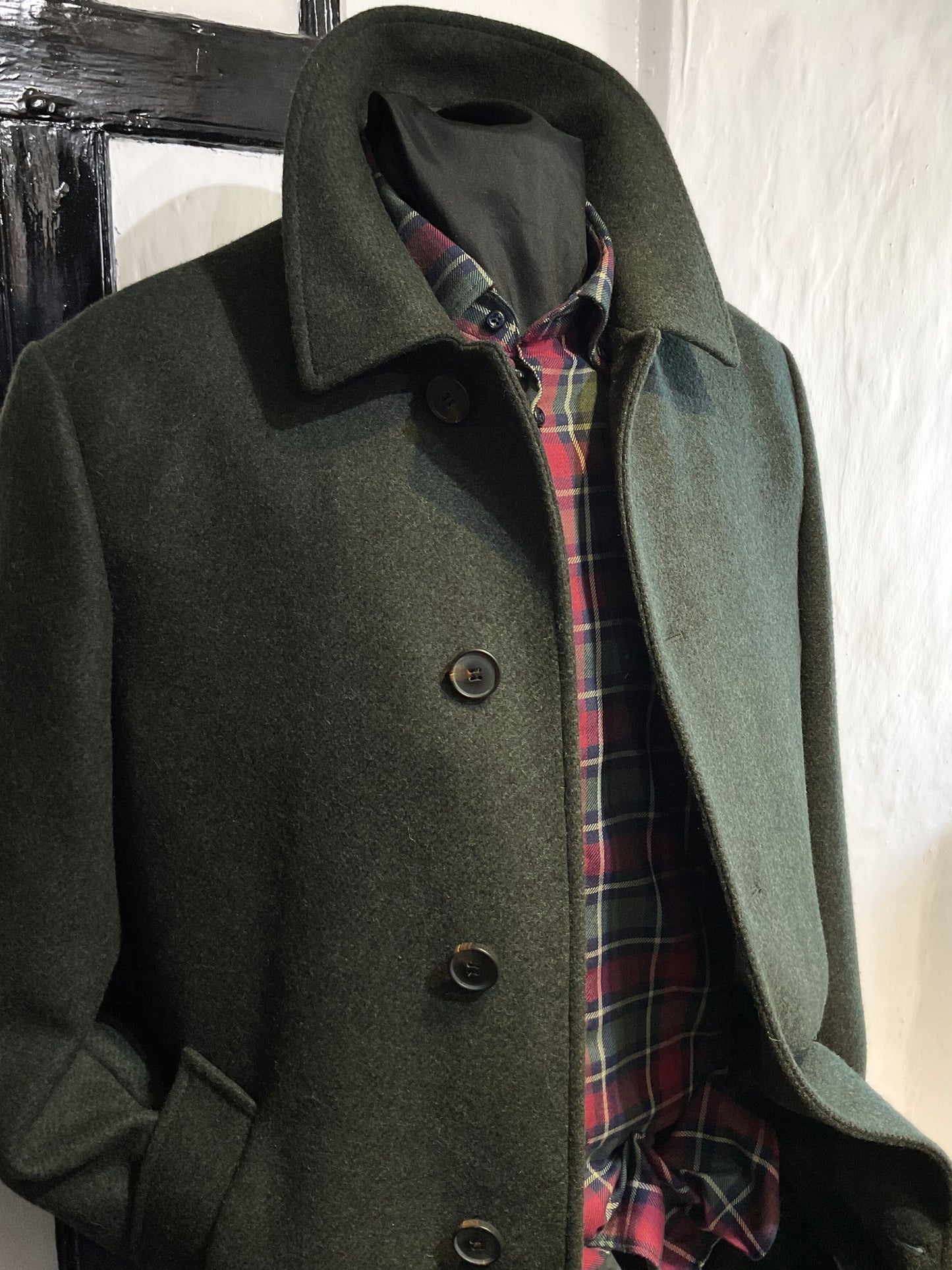 EDWARDS DARK GREEN OVERCOAT