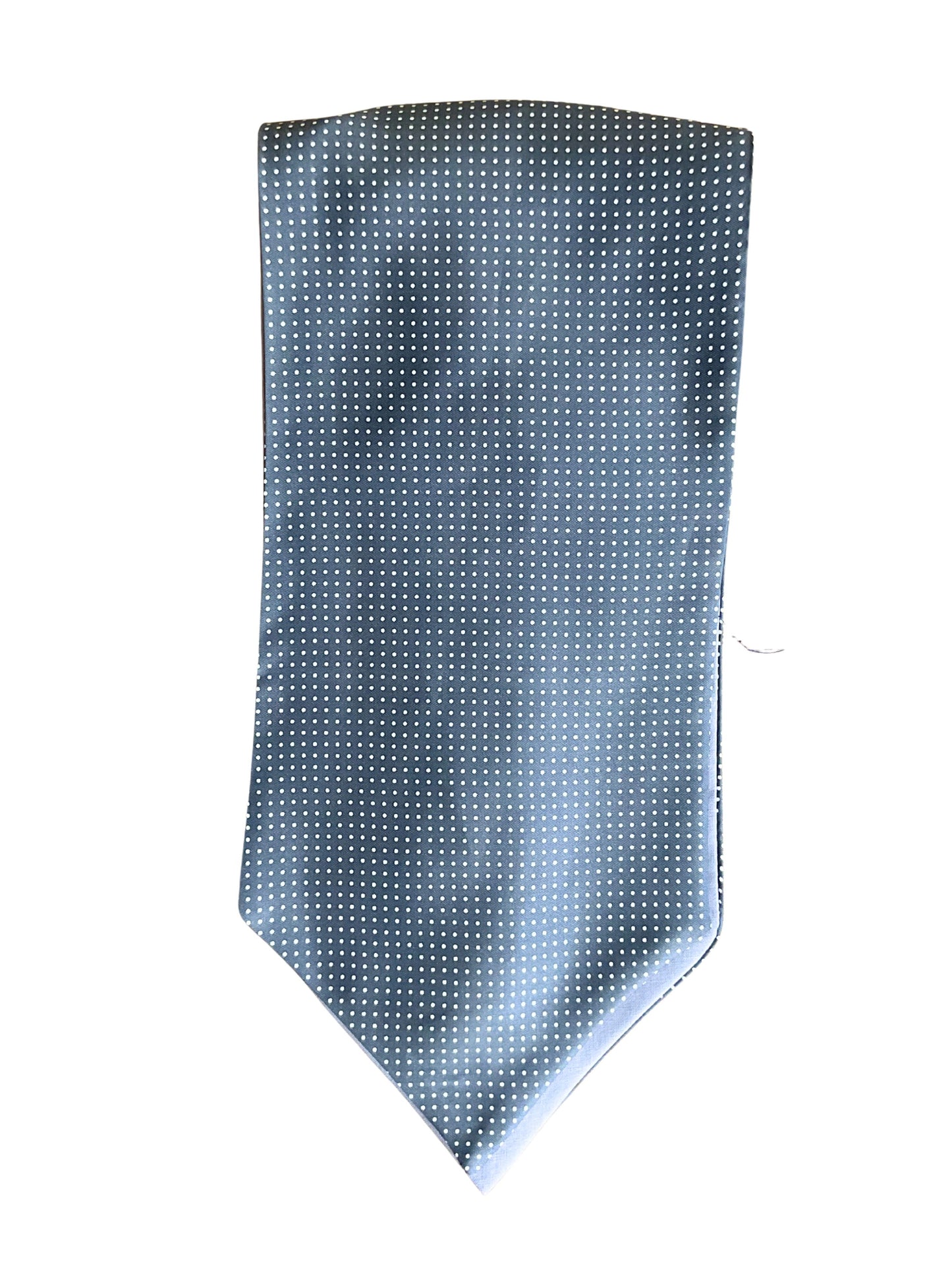 GREY WITH WHITE SPOTS SILK CRAVAT