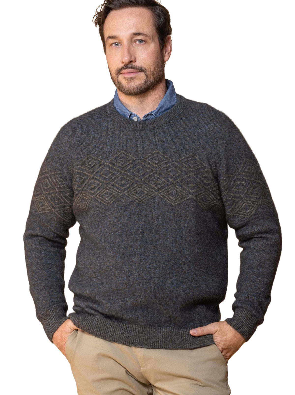 MORAINE/LATTE ORION CREW NECK JUMPER