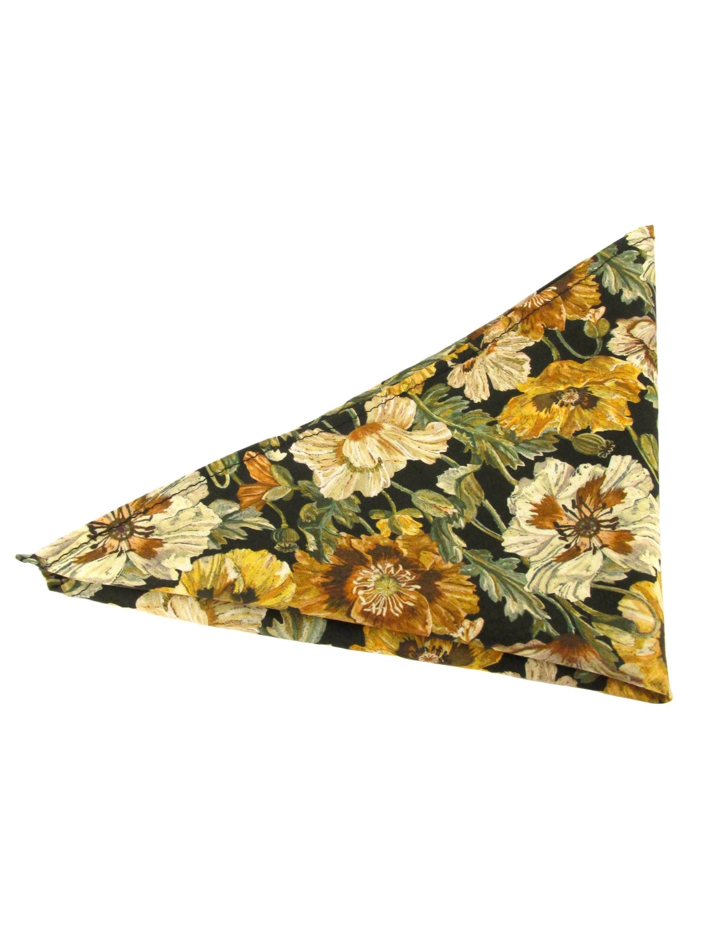 POPPY GOLD HANDKERCHIEF MADE WITH LIBERTY FABRIC