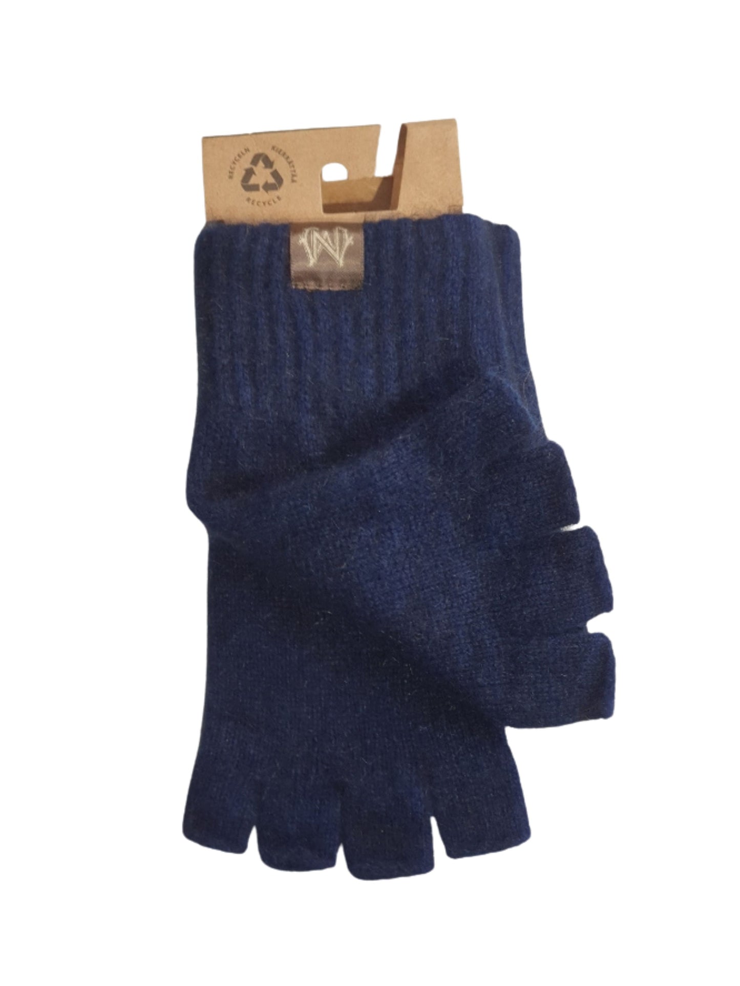 MARITIME BLUE POSSUM FINGERLESS GLOVES