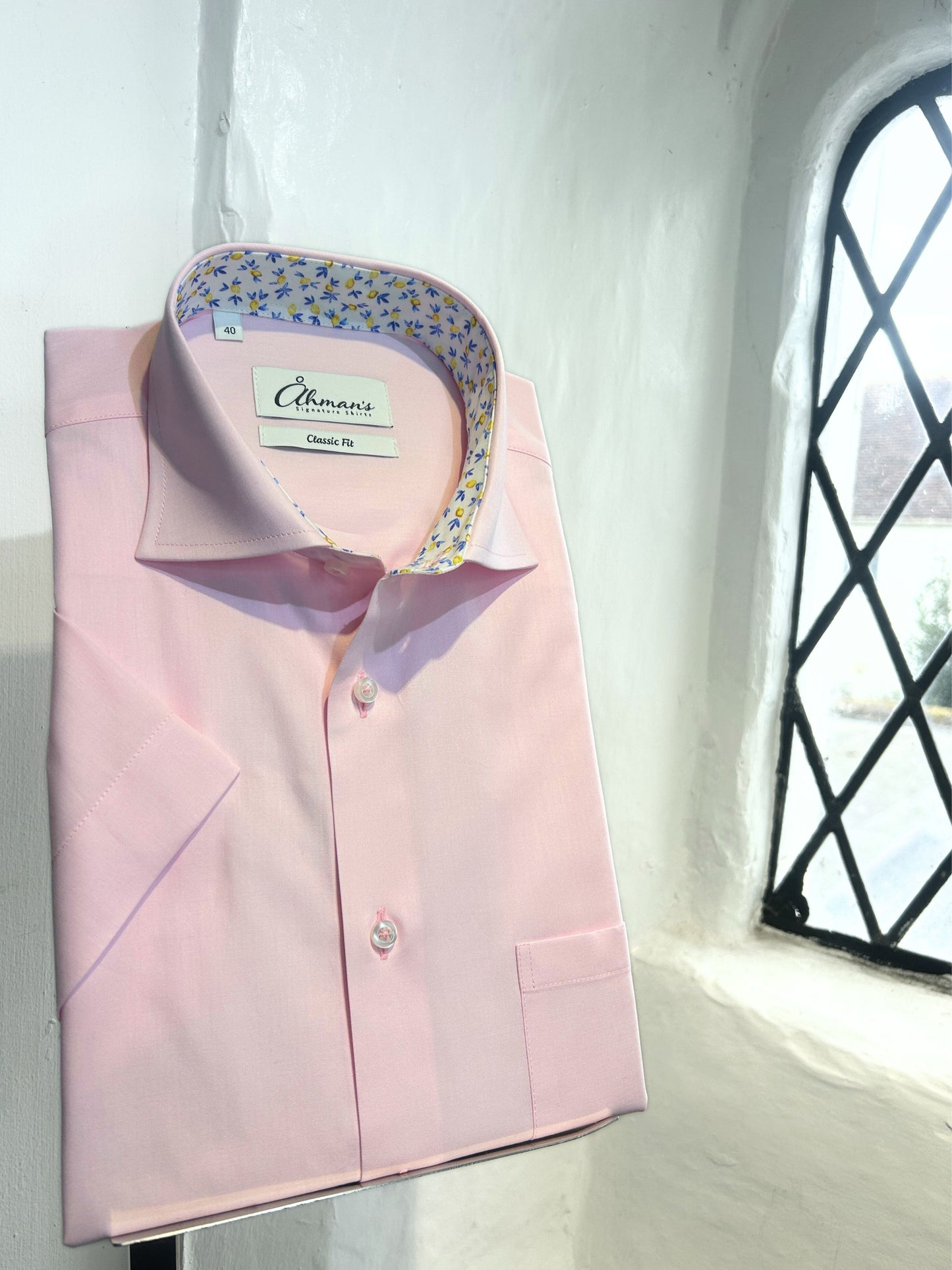 PLAIN PINK COTTON SHORT SLEEVED SHIRT