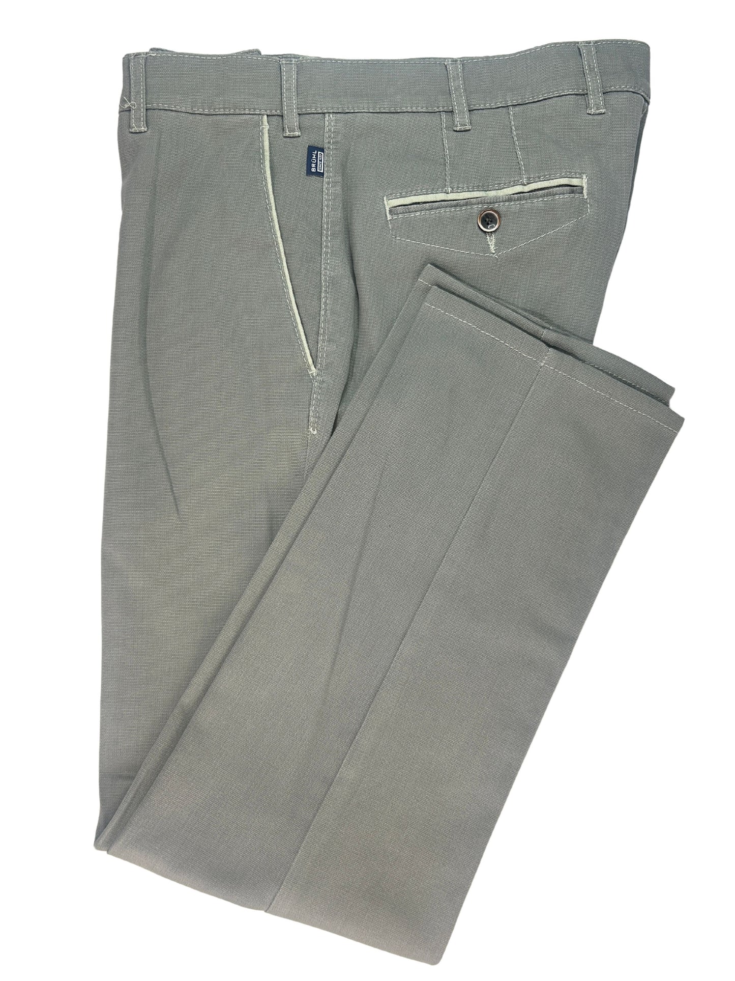 VENICE B OLIVE COTTON TROUSERS