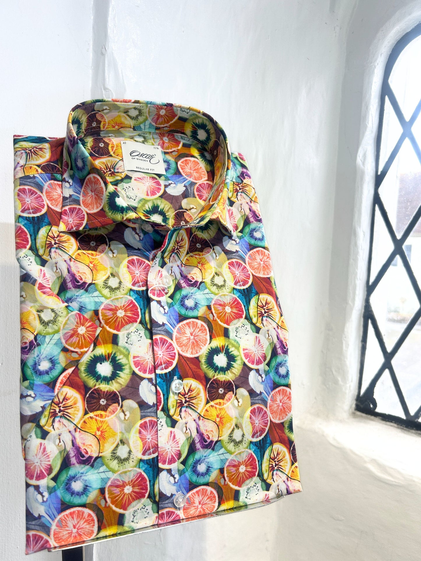 OSCAR SUMMER FRUITS PRINT SHORT SLEEVED SHIRT