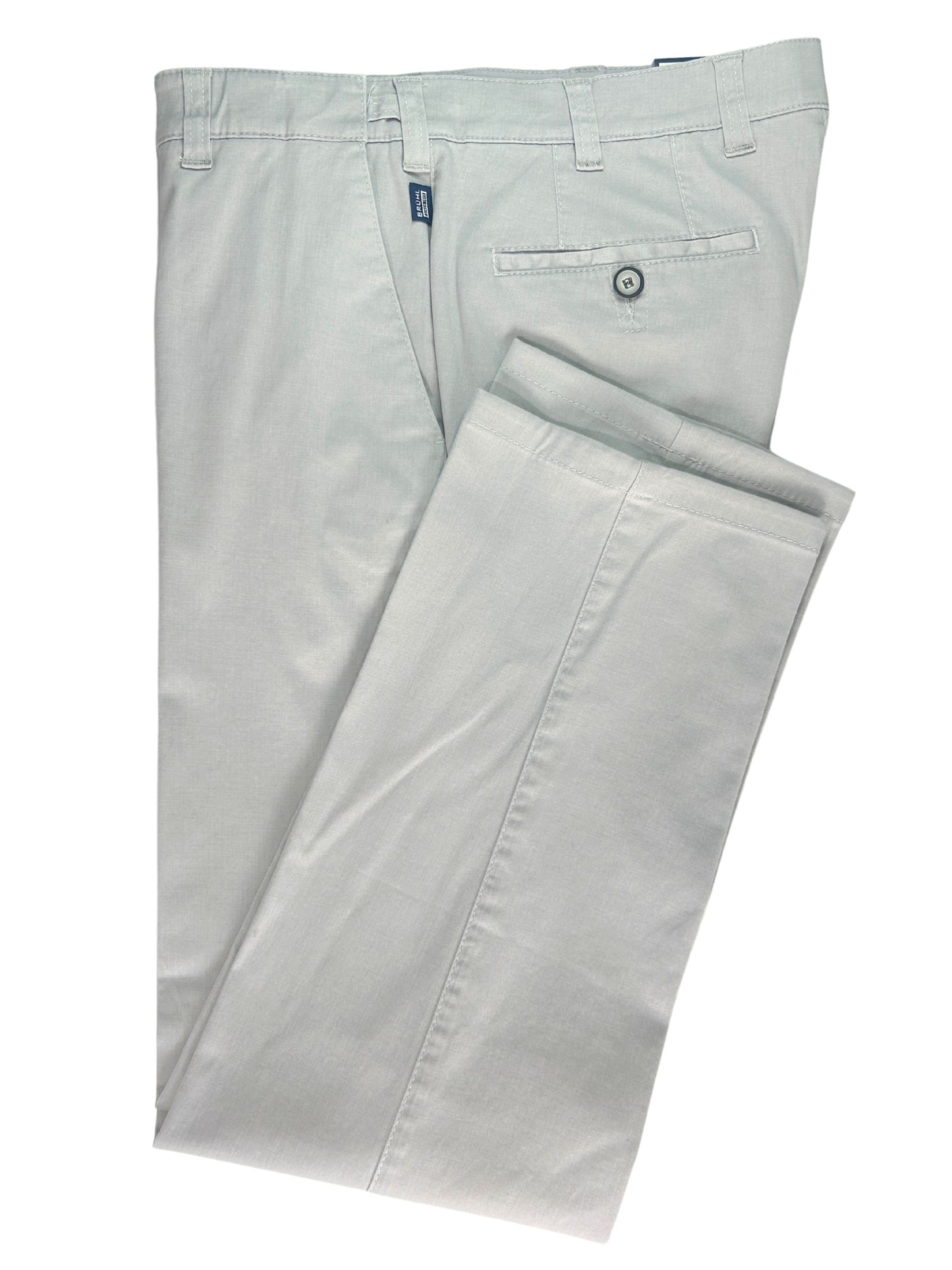 LEEDS TRAVELLER LIGHT GREY COTTON TROUSERS