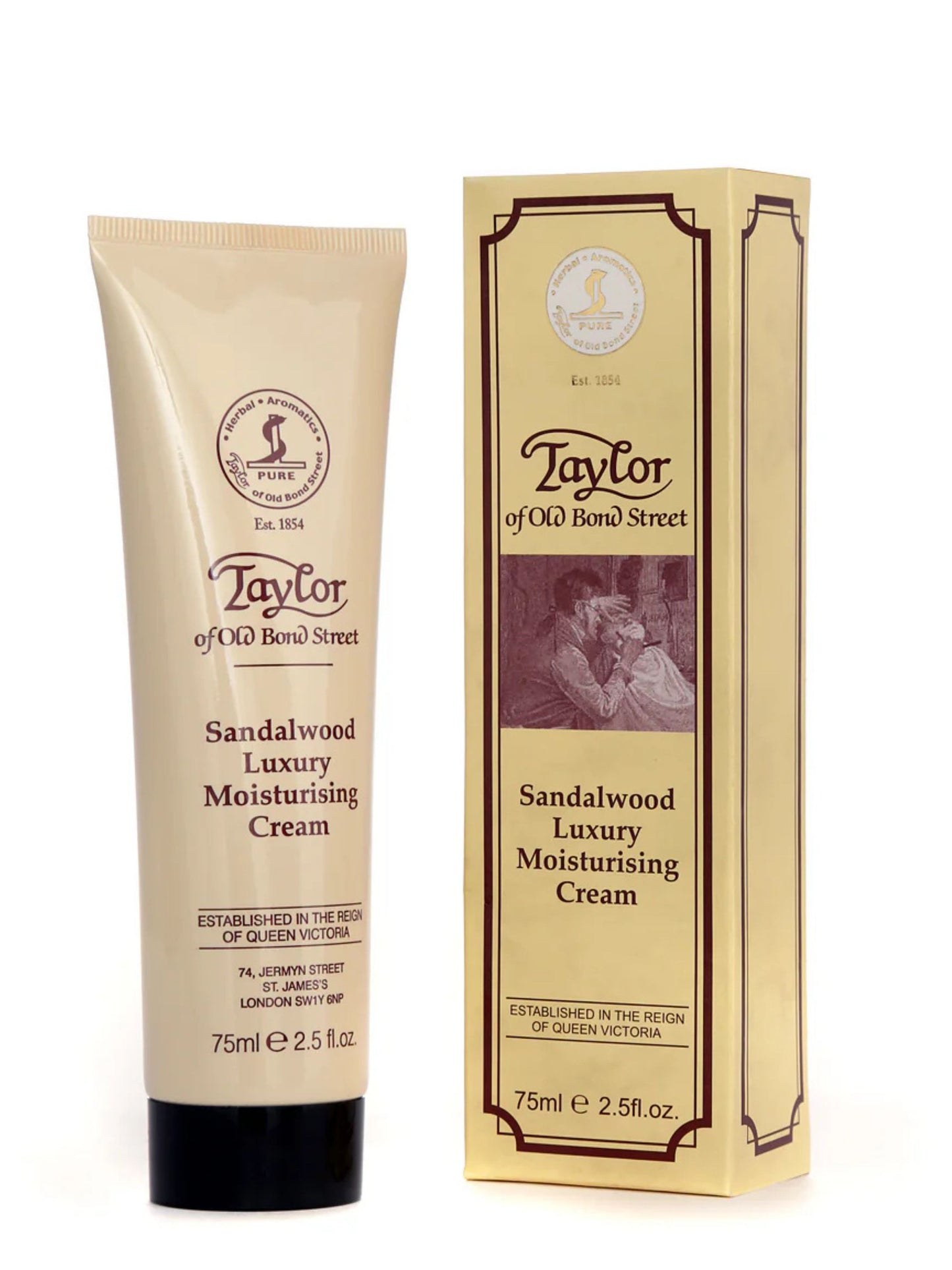 TAYLOR OF OLD BOND STREET SANDALWOOD LUXURY MOISTURISING CREAM 75ml