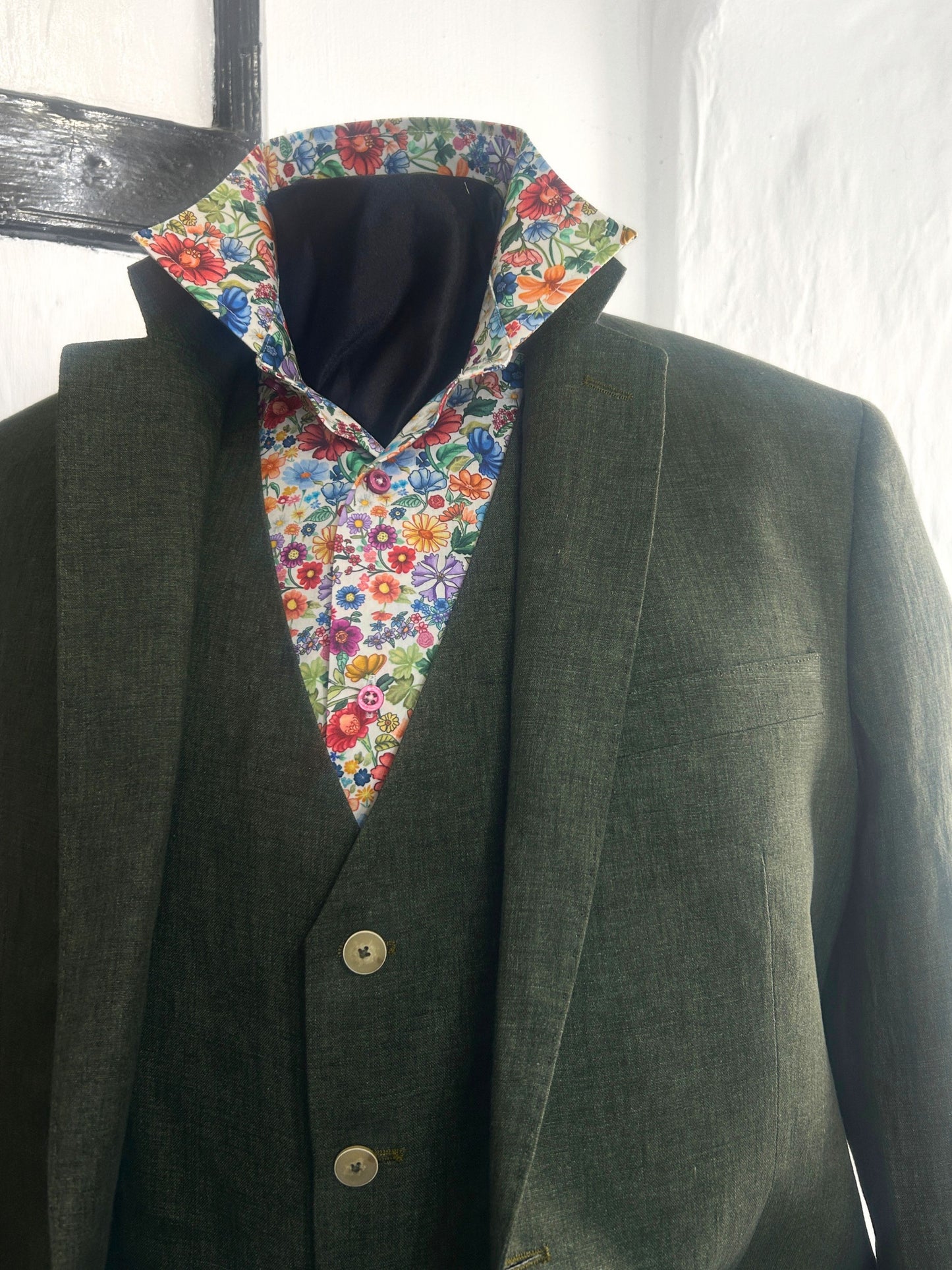VIAGO OLIVE LINEN JACKET