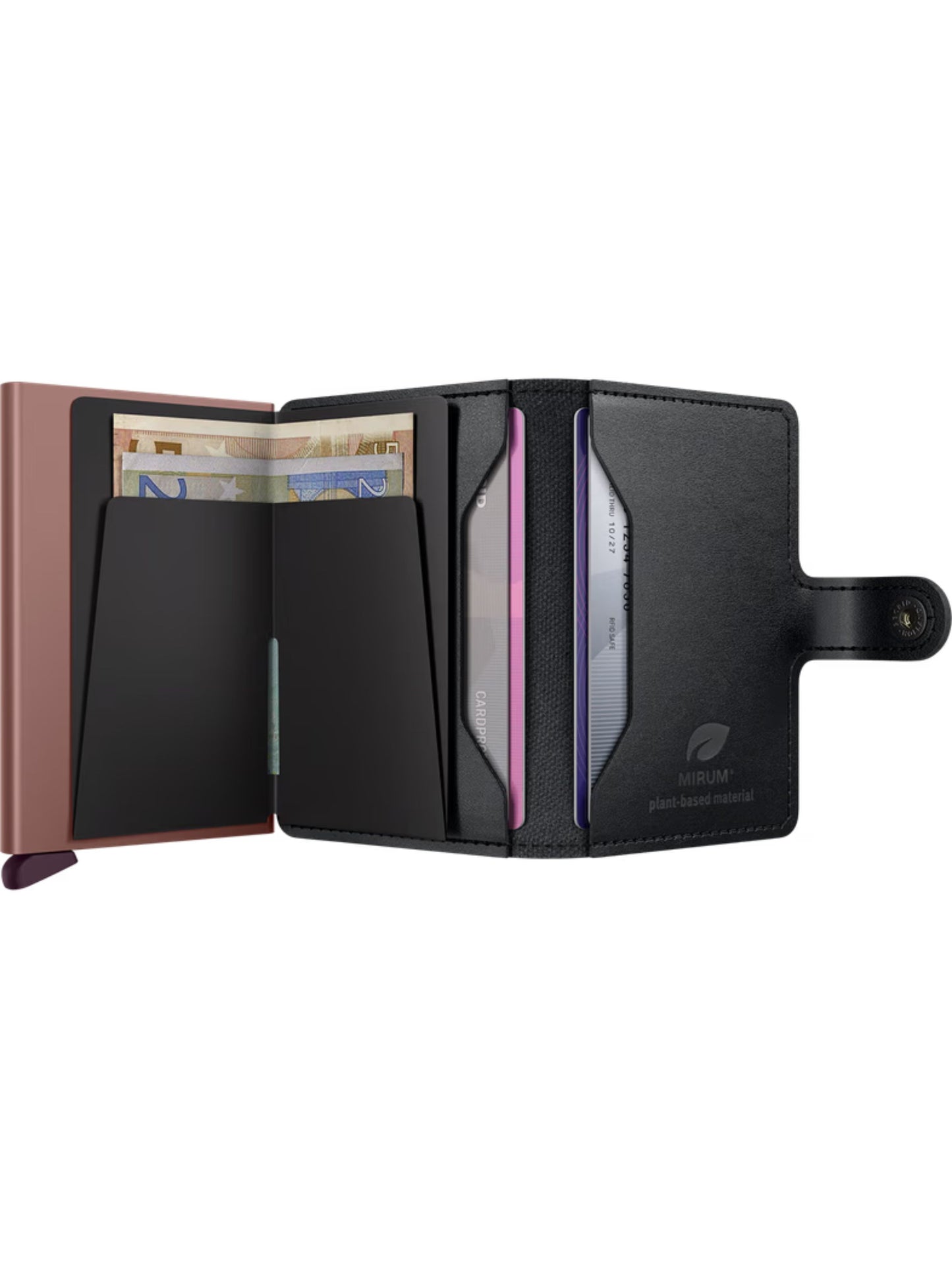 MINIWALLET MIRUM PLANT-BASED BLACK ROSE