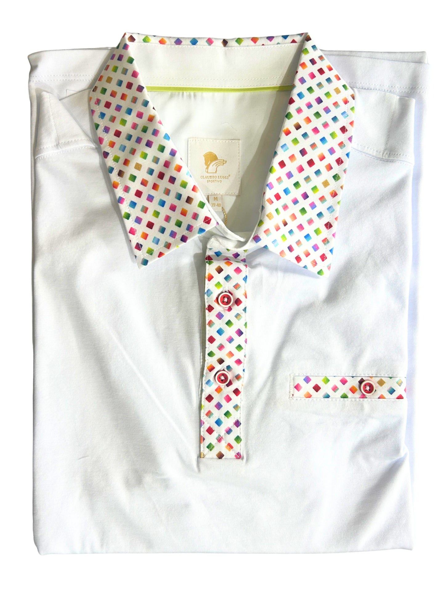 DIAMOND TRIM WHITE POLO