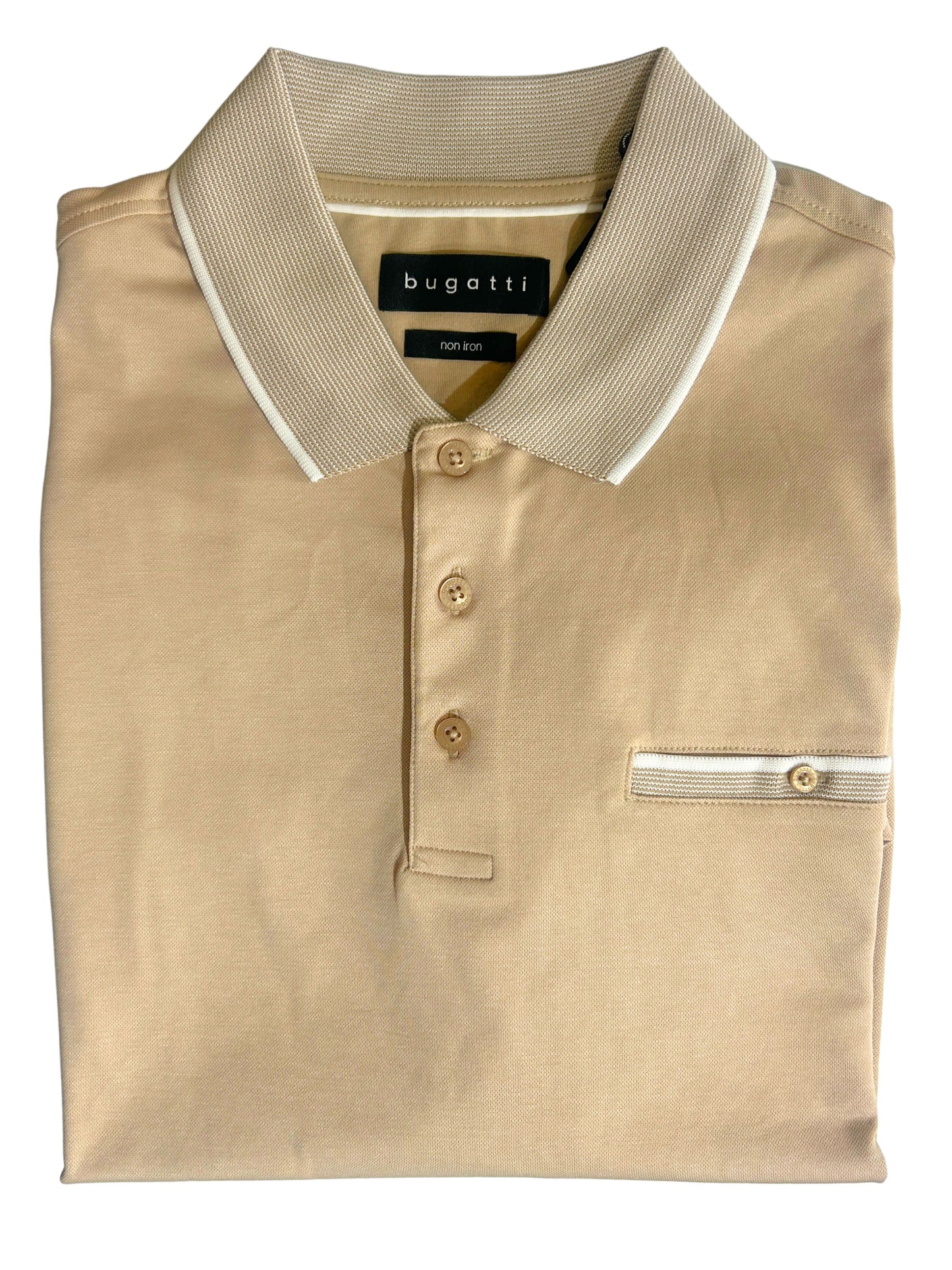 LATTE POLO WITH WHITE TRIM