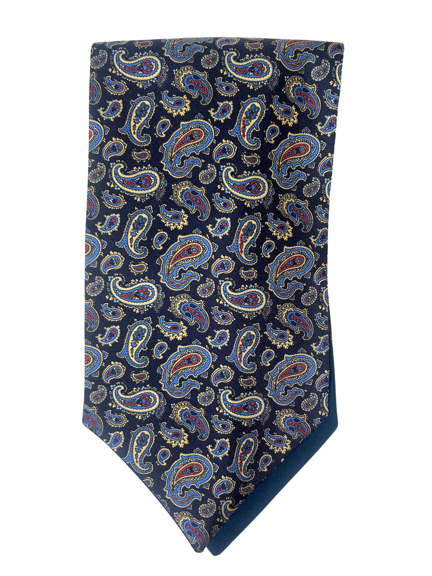NAVY CLASSIC MEDIUM PAISLEY SILK CRAVAT