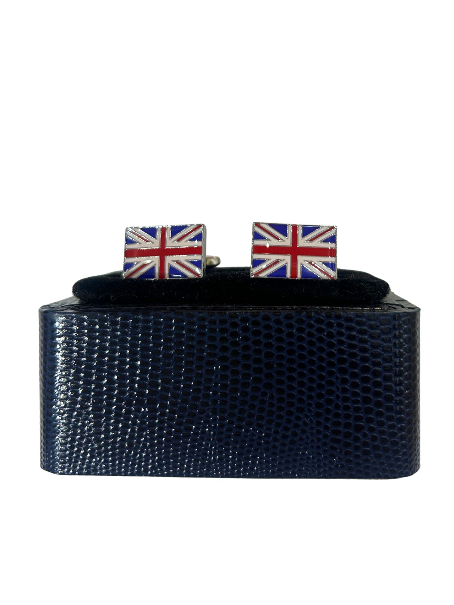 UNITED KINGDOM / UNION FLAG RHODIUM BAR CUFFLINKS