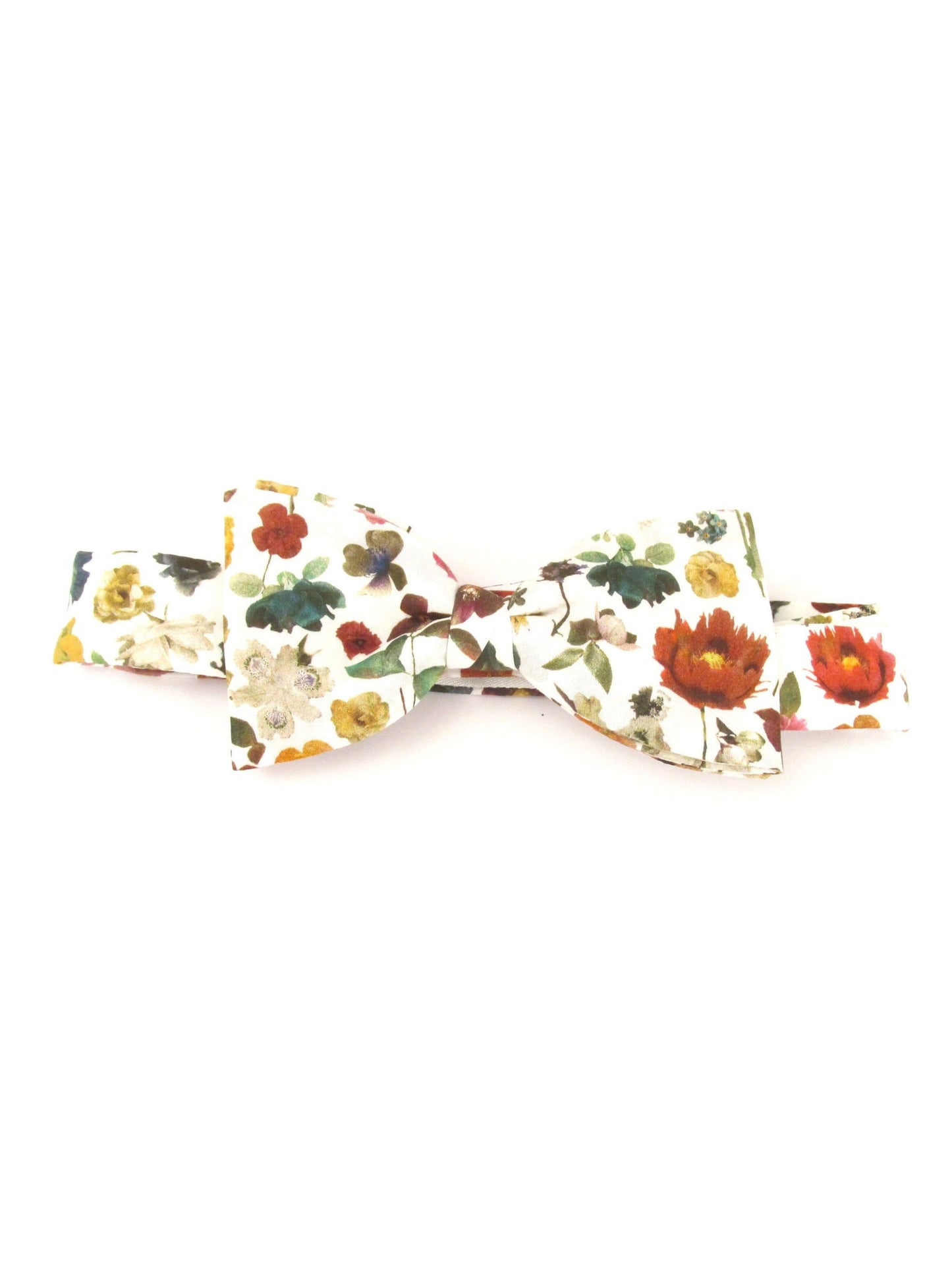 FLORAL EDIT IVORY READY TIED BOW TIE MADE WITH LIBERTY FABRIC
