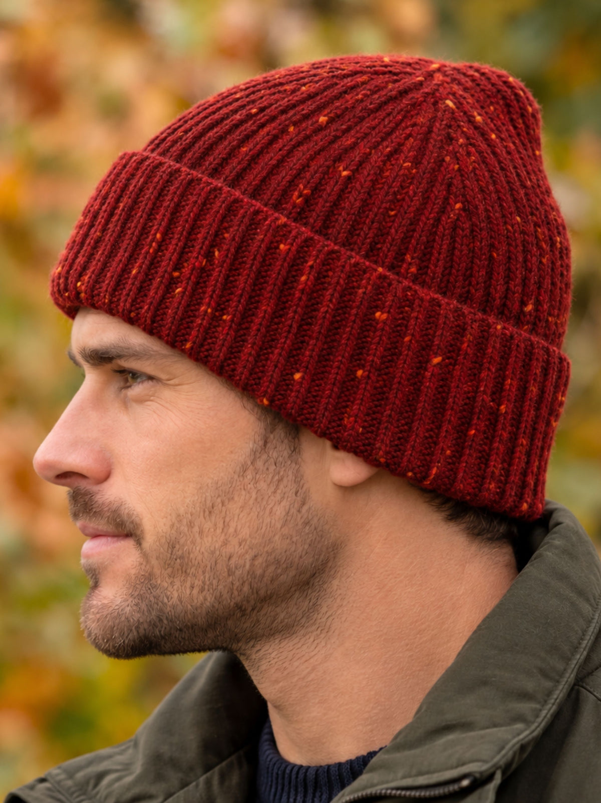 CLARET SOFT DONEGAL WOOL BEANIE