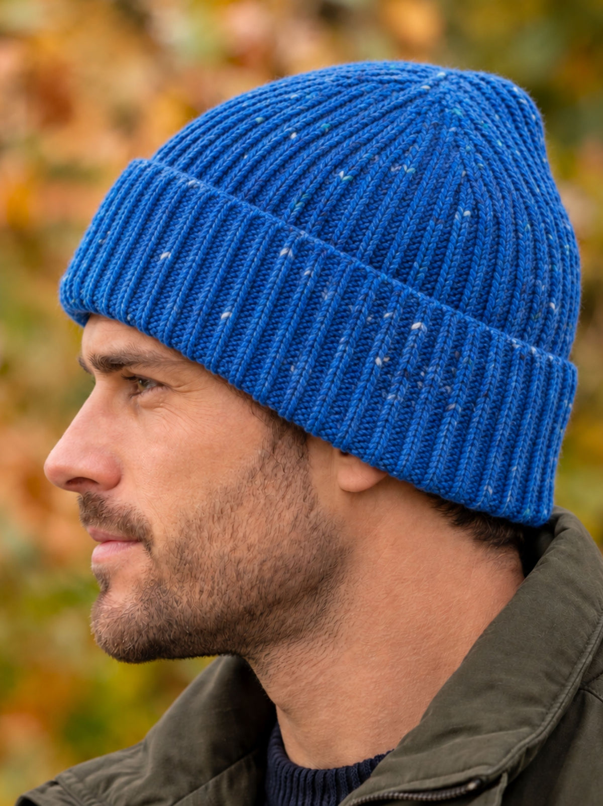BLUE SOFT DONEGAL WOOL BEANIE
