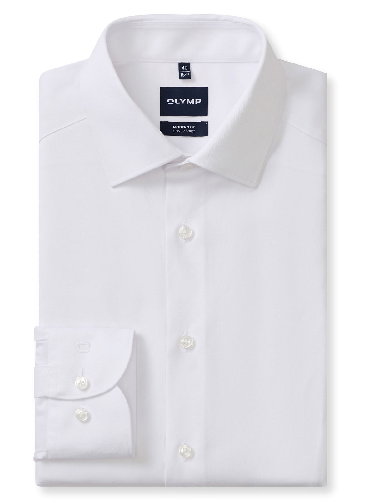 WHITE MODERN FIT COVER SHIRT