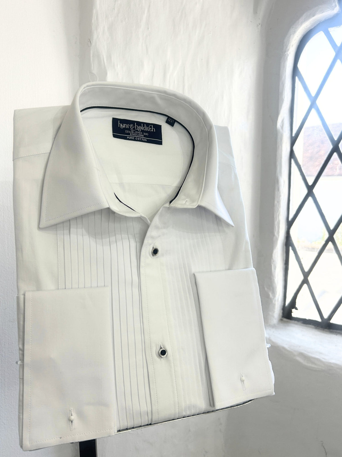 SAVOY WHITE DRESS SHIRT WITH REGULAR COLLAR