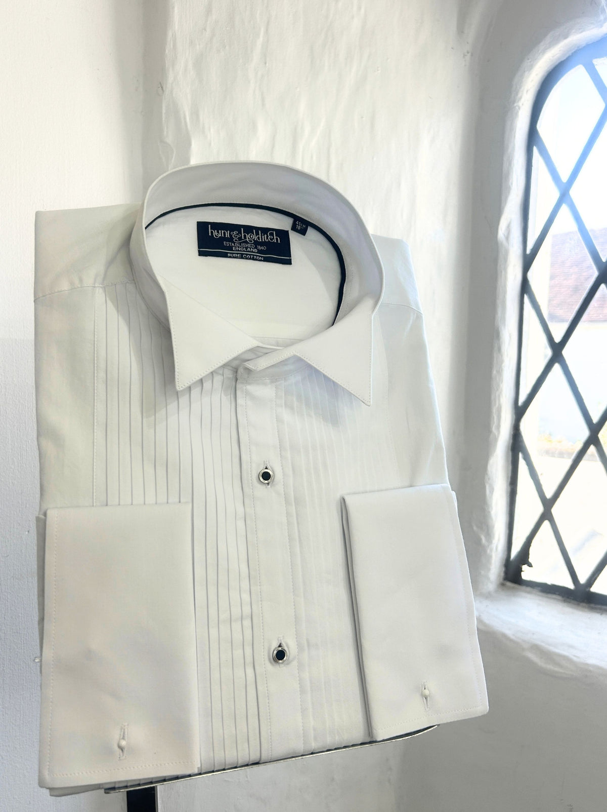 SAVOY WHITE DRESS SHIRT WITH WING COLLAR