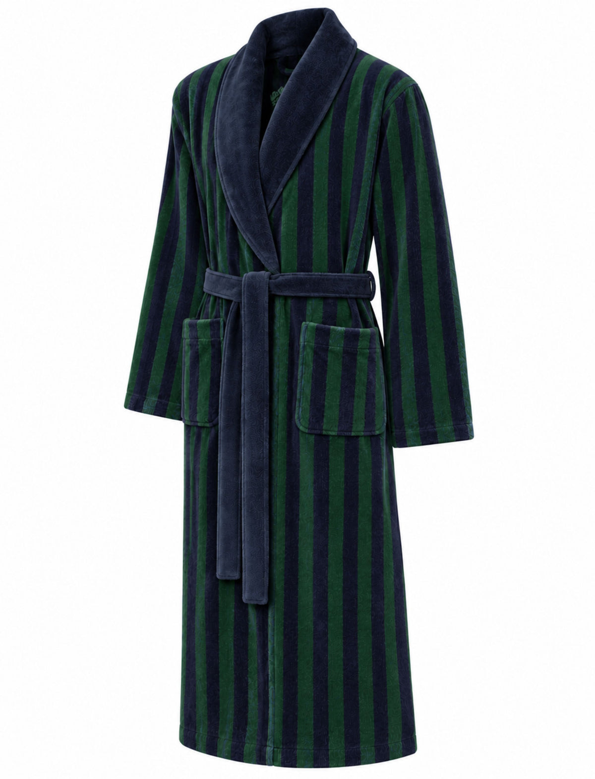 SKAGERAK RACING GREEN NAVY STRIPE DRESSING GOWN