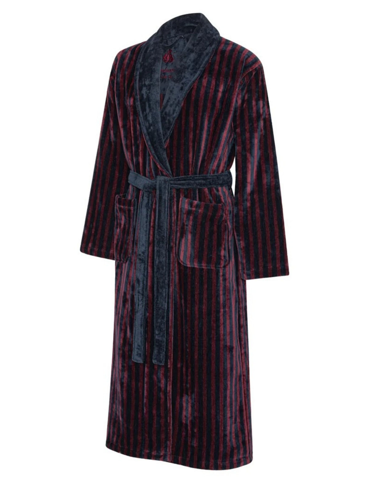 SKAGERAK NAVY AND BORDEAUX DRESSING GOWN