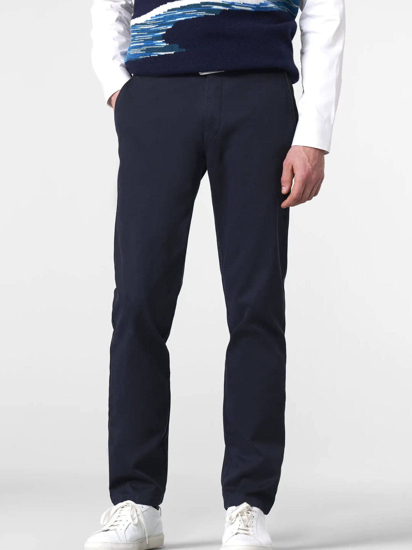 NEW YORK NAVY CHINOS WITH BROWN TRIM