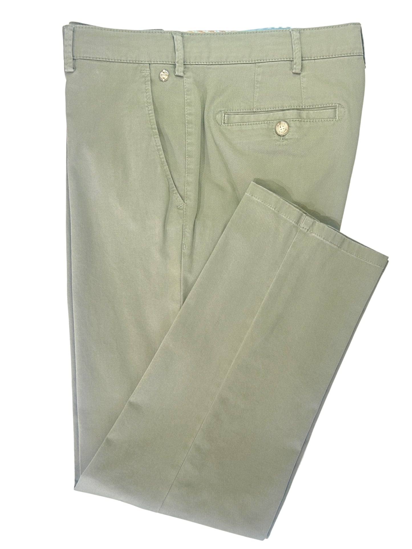 MID GREEN ROMA COTTON CHINOS
