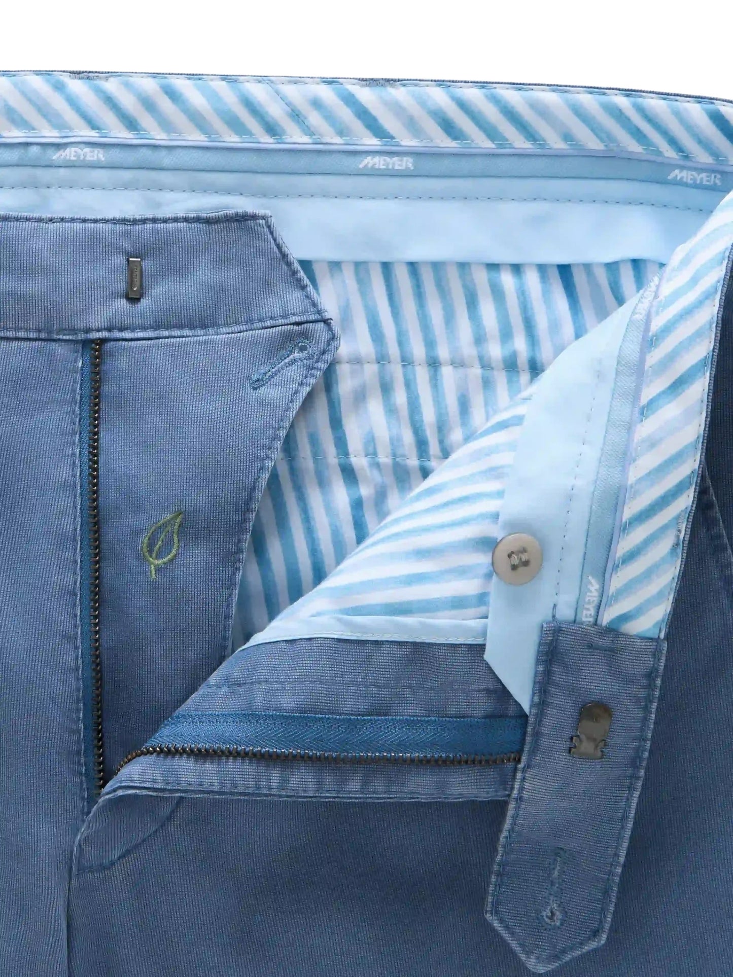 MID BLUE ROMA ORGANIC COTTON TROUSERS