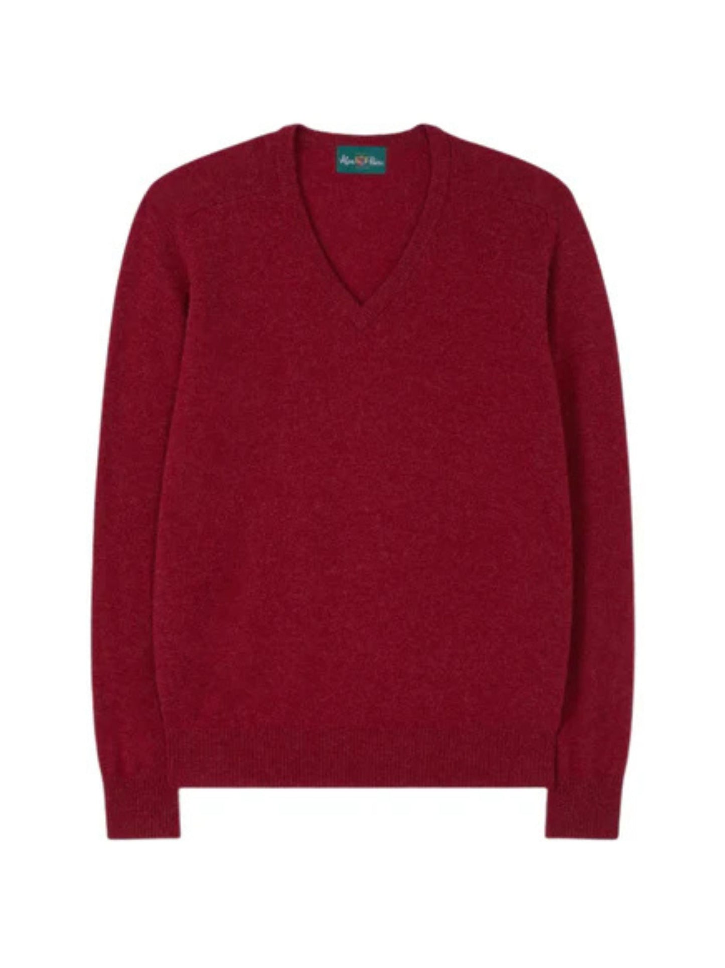 HAMPSHIRE CLASSIC POPPY MELANGE V NECK JUMPER