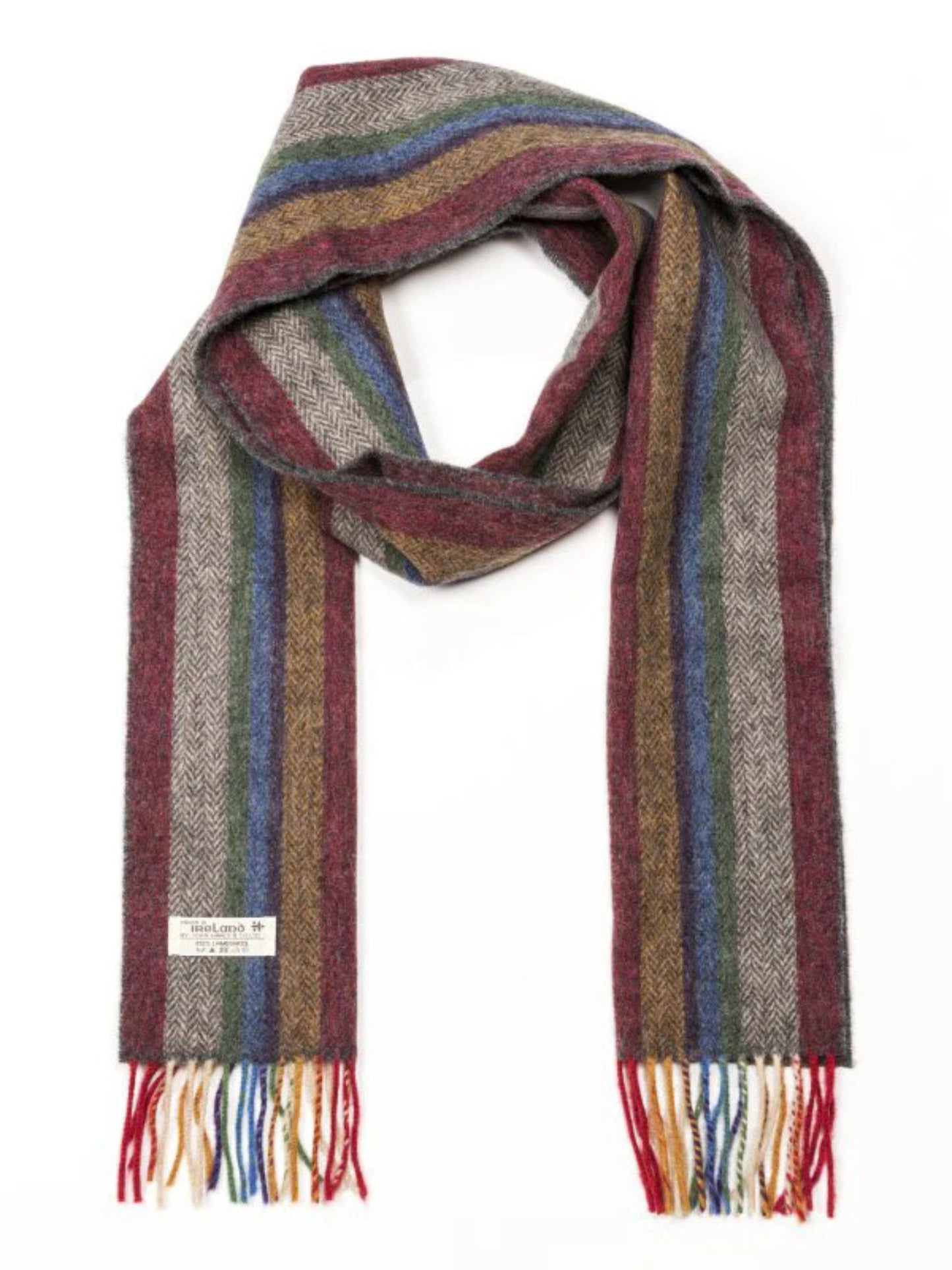 RANDOM STRIPES LAMBSWOOL SCARF