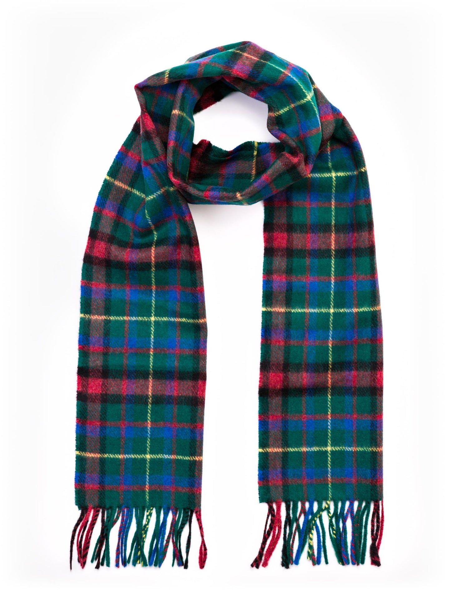 MULTICOLOURED CHECK LAMBSWOOL SCARF