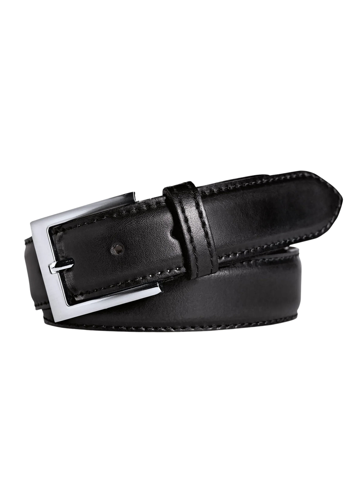 BLACK PLAIN LEATHER BELT
