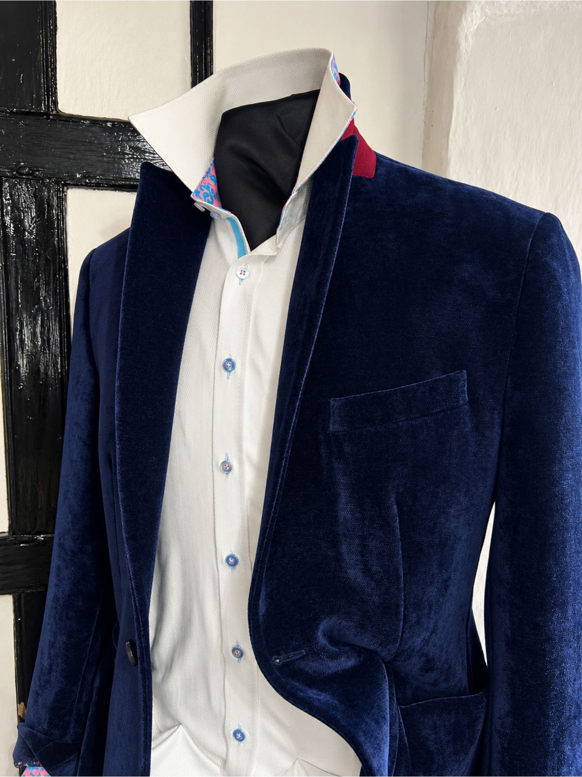 JOELTON INDIGO VELOUR EVENING JACKET