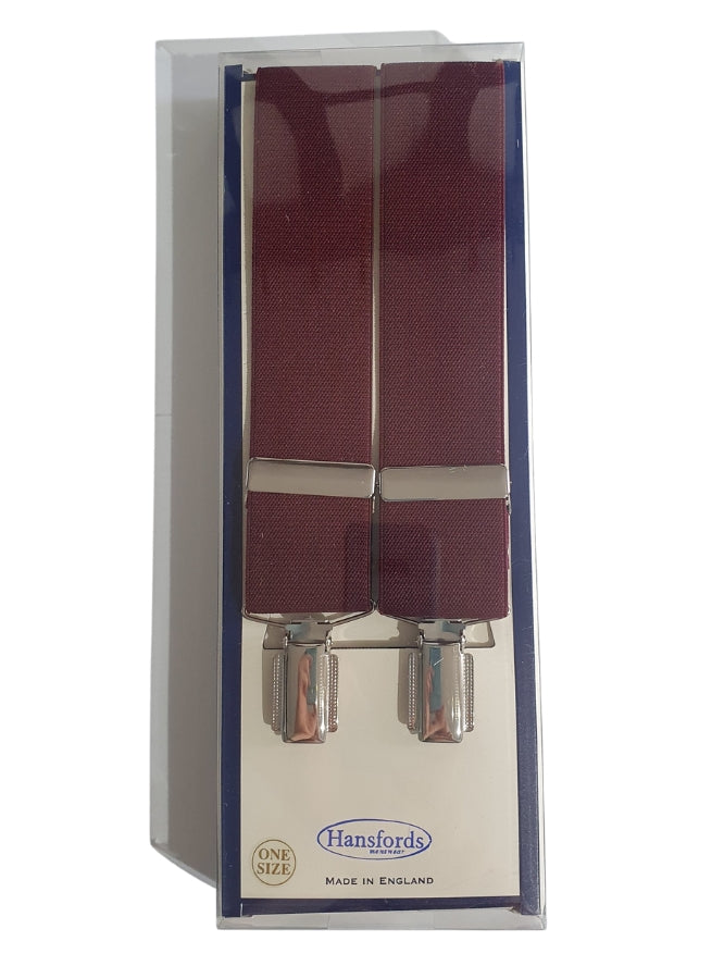 Mens Burgundy Braces