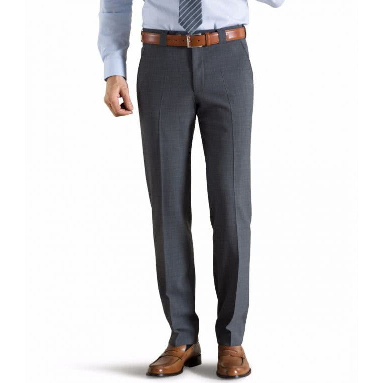 Mens Grey Wool Trousers