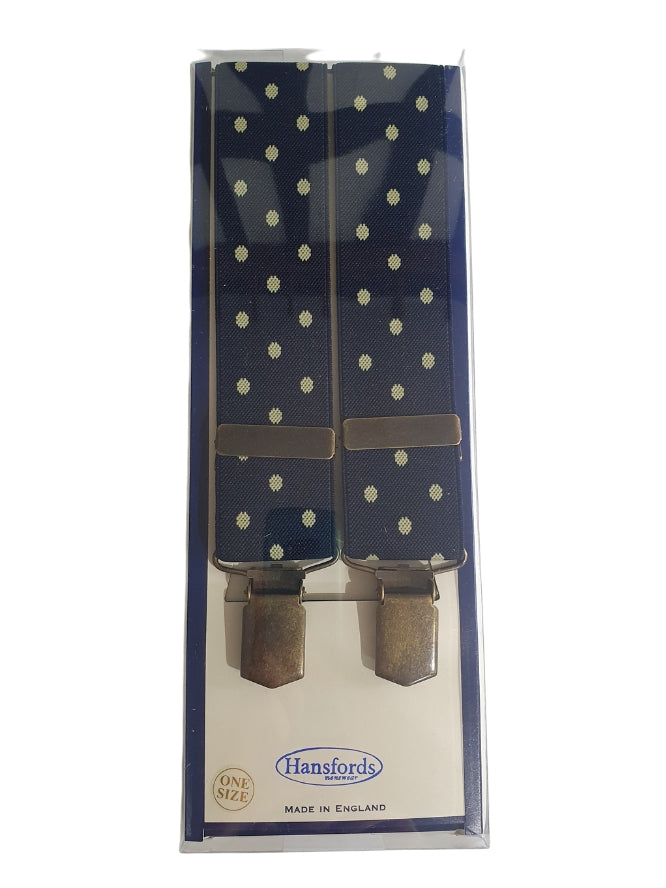 Navy Polka Dot Braces