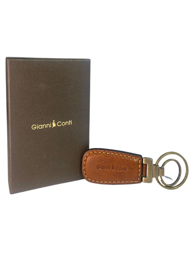 Tan Leather Keychain