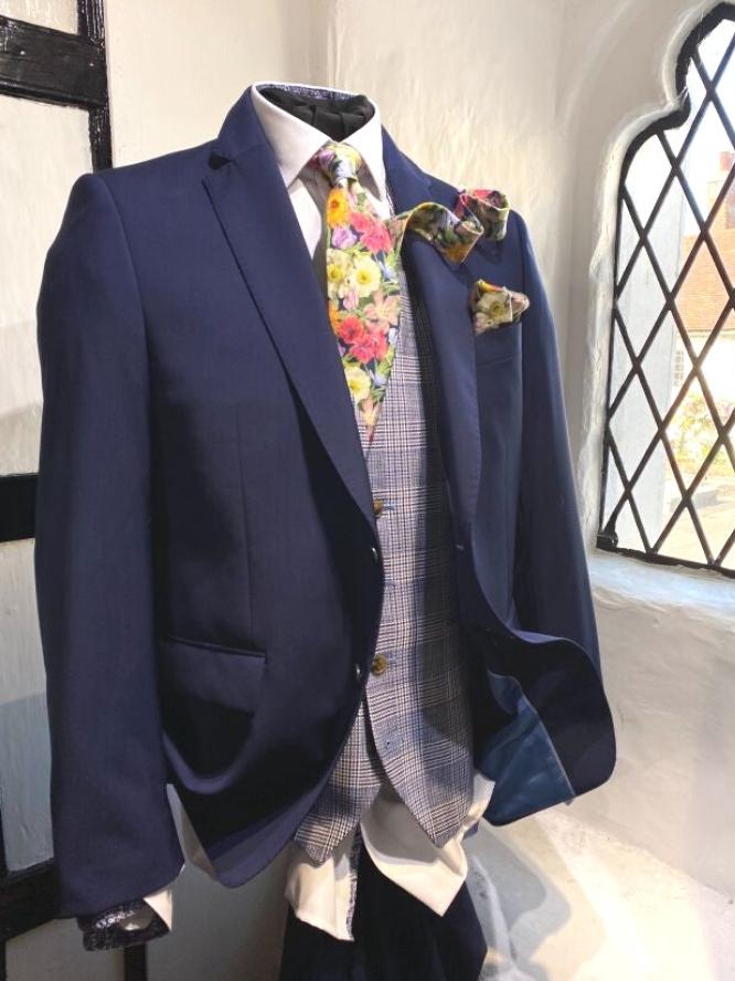 Mens Dark Blue Suit Jacket