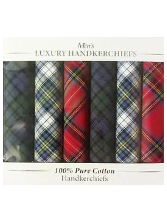 ASSORTED TARTAN HANDKERCHIEFS